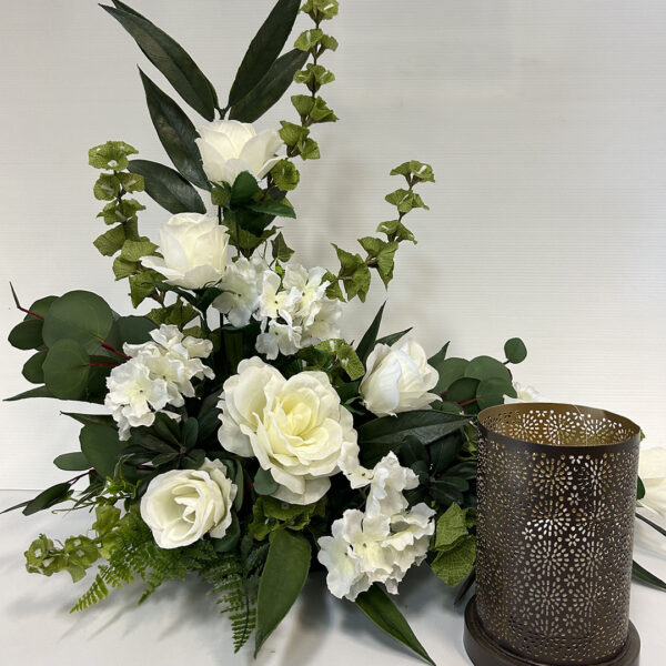 Arrangement de plantes artificielles pour urne funéraire - sans pot ...